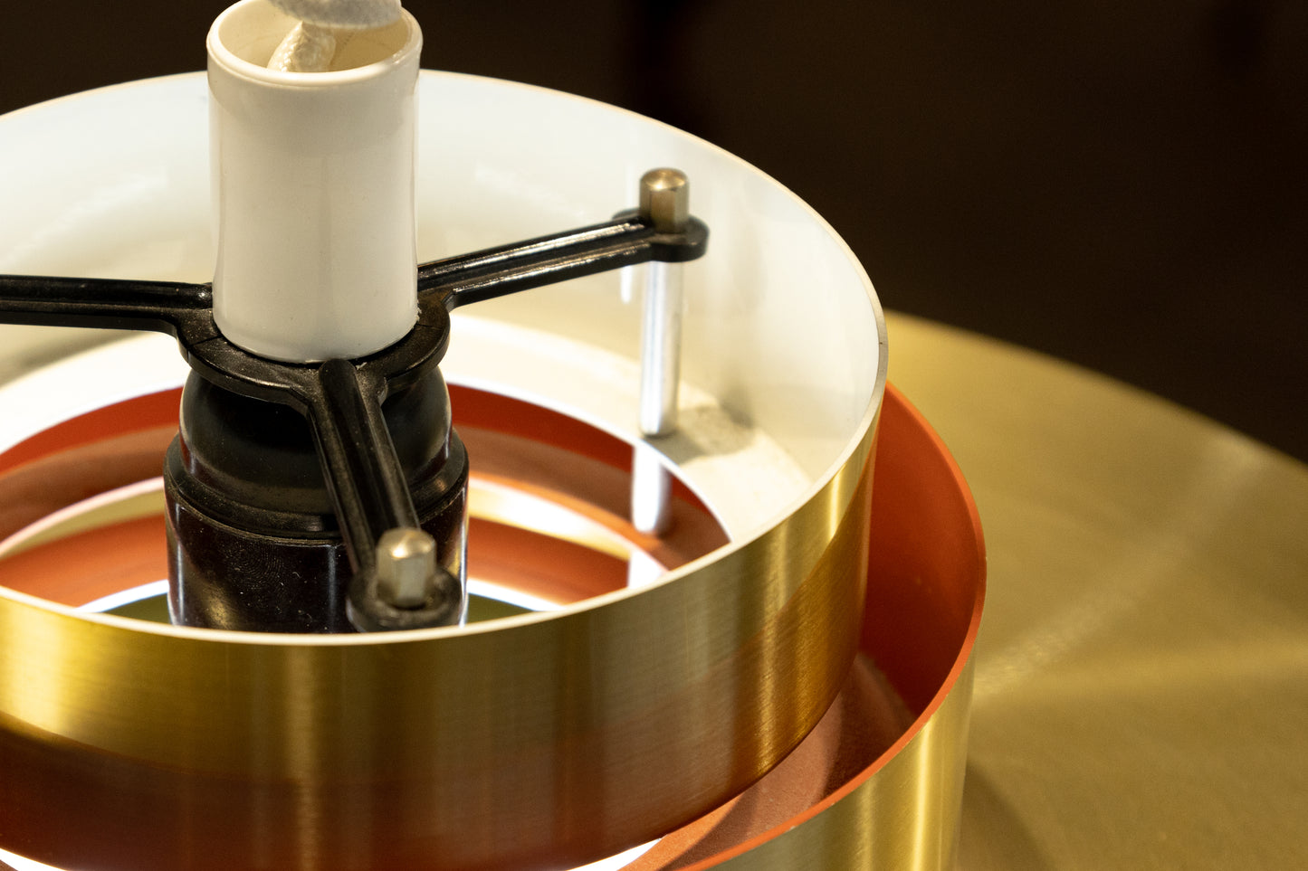 Carl Thore 瑞典 黃銅拉絲 層次吊燈 OLDANMARK