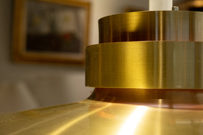 Carl Thore 瑞典 黃銅拉絲 層次吊燈 OLDANMARK