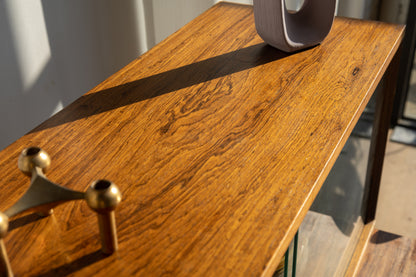 丹麥 玫瑰木 兩件式 玻璃 展示櫃 OLDANMARK