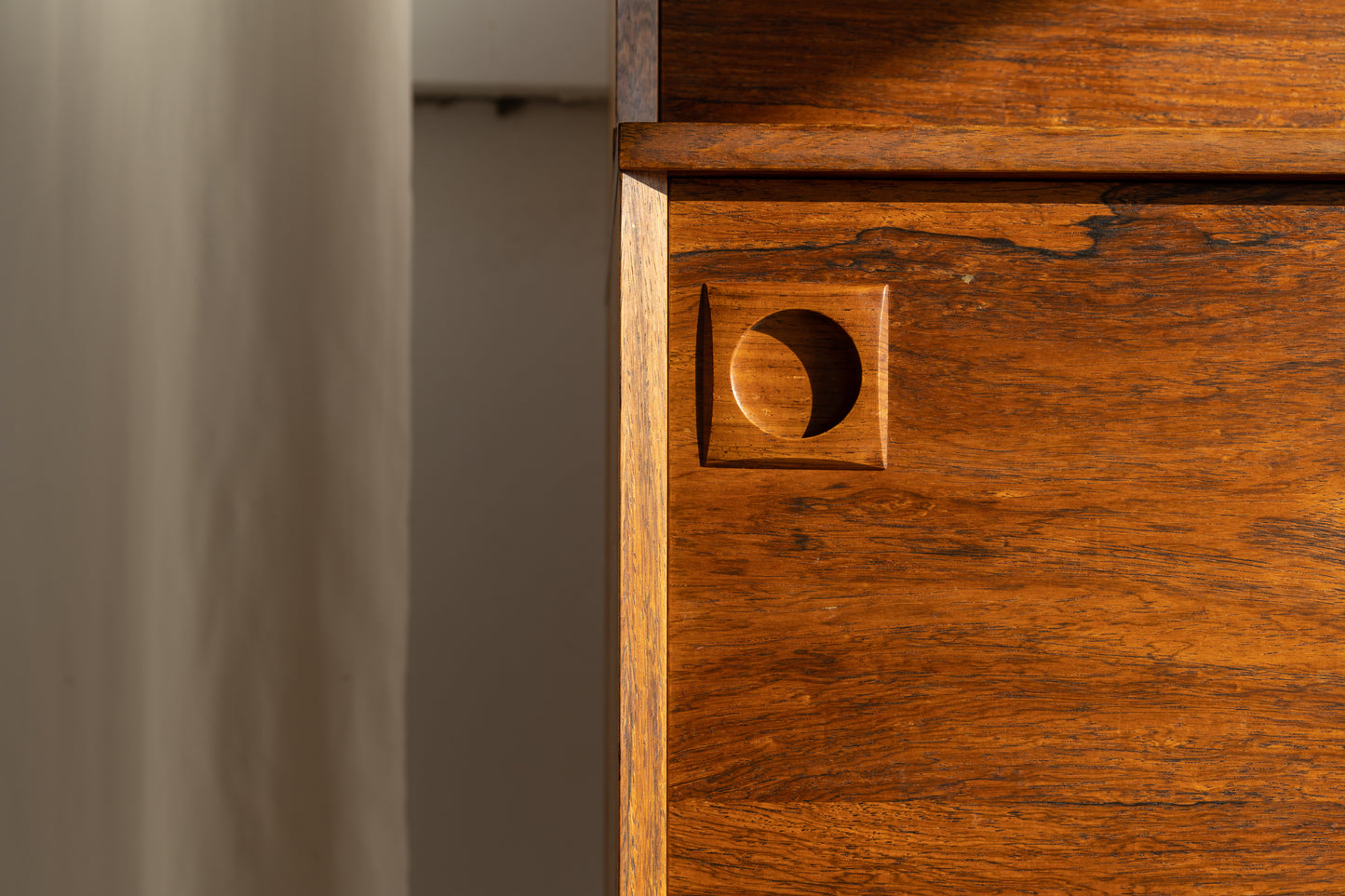 丹麥 玫瑰木 兩件式 內收門 收納櫃 OLDANMARK