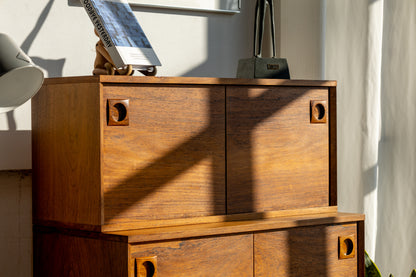 丹麥 玫瑰木 兩件式 內收門 收納櫃 OLDANMARK