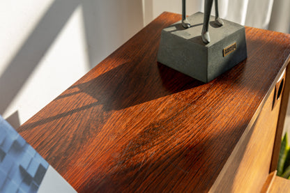 丹麥 玫瑰木 兩件式 內收門 收納櫃 OLDANMARK