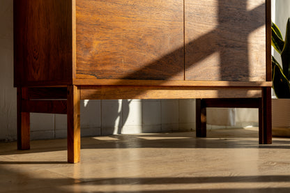 丹麥 玫瑰木 兩件式 內收門 收納櫃 OLDANMARK