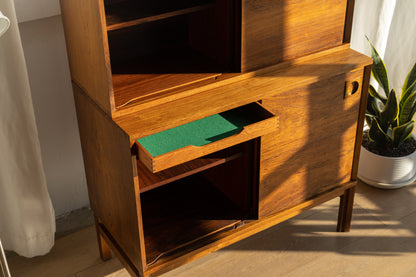 丹麥 玫瑰木 兩件式 內收門 收納櫃 OLDANMARK