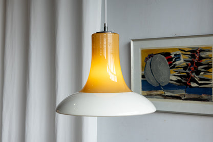 Wiktor Berndt Flygsfors 琥珀套色玻璃 吊燈 OLDANMARK