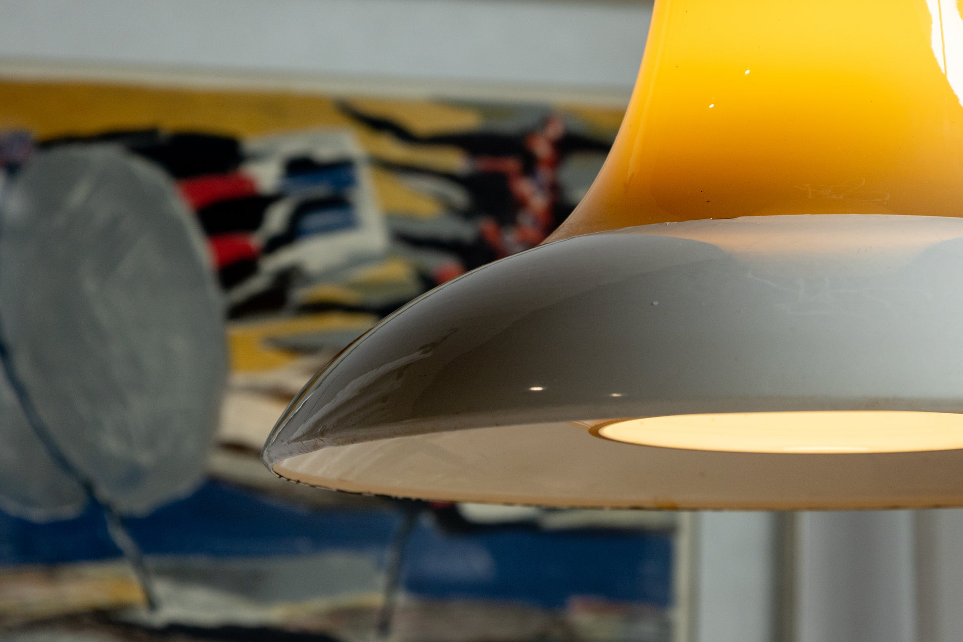 Wiktor Berndt Flygsfors 琥珀套色玻璃 吊燈 OLDANMARK