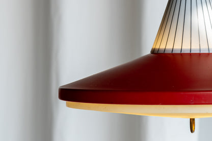 Bent Karlby Lyfa 紅白 飛碟 吊燈 OLDANMARK