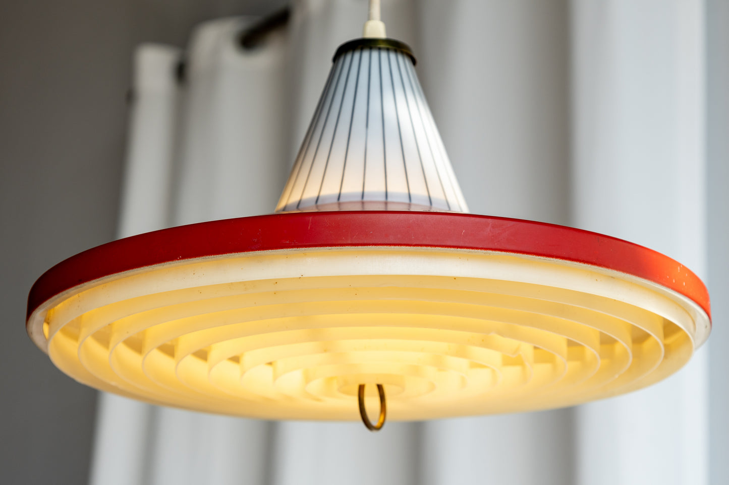 Bent Karlby Lyfa 紅白 飛碟 吊燈 OLDANMARK