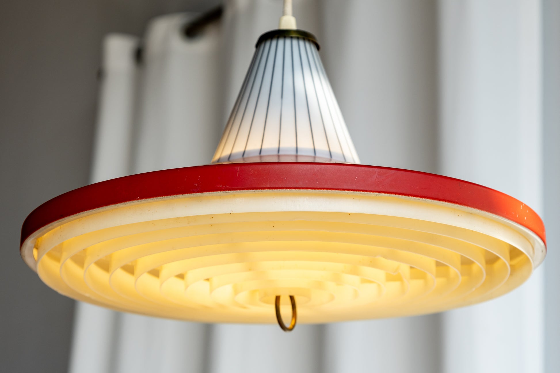 Bent Karlby Lyfa 紅白 飛碟 吊燈 OLDANMARK