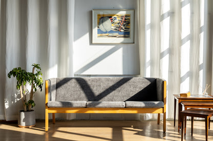Hans J. Wegner GE285 灰色 三人沙發 OLDANMARK
