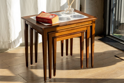 皇家哥本哈根 玫瑰木 瓷磚 三連桌 OLDANMARK