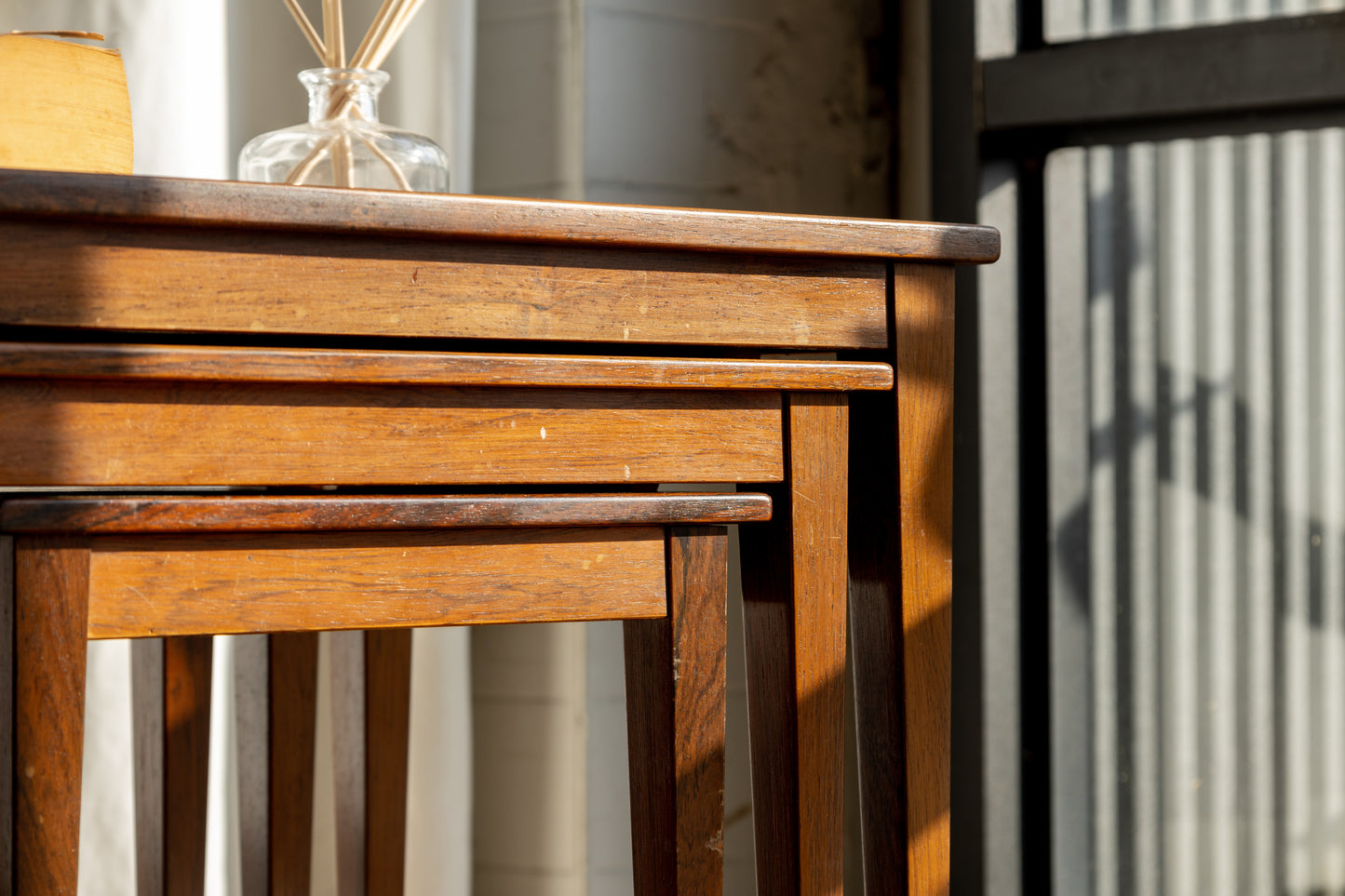 皇家哥本哈根 玫瑰木 瓷磚 三連桌 OLDANMARK