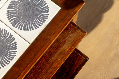 皇家哥本哈根 玫瑰木 瓷磚 三連桌 OLDANMARK