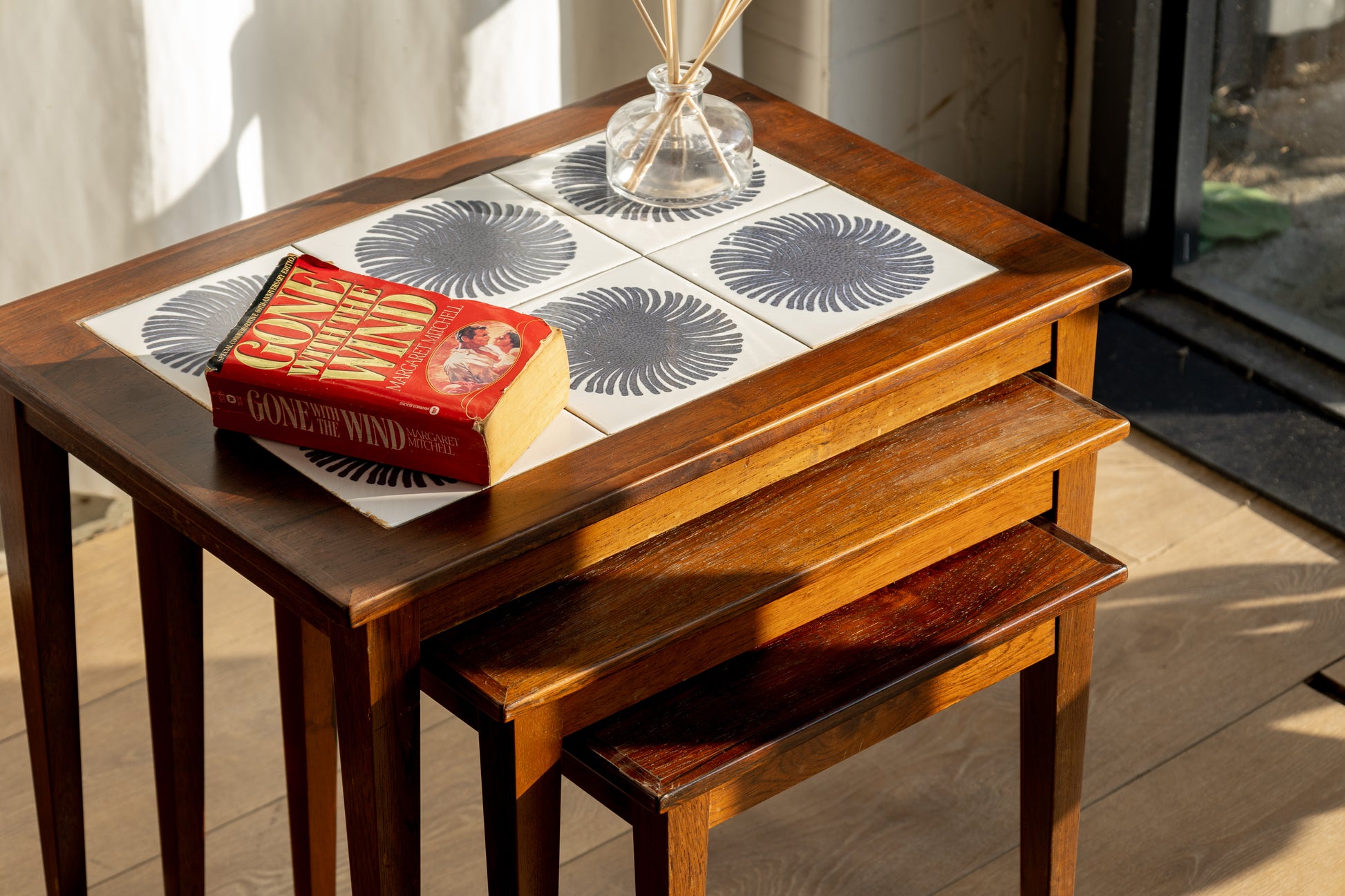 皇家哥本哈根 玫瑰木 瓷磚 三連桌 OLDANMARK