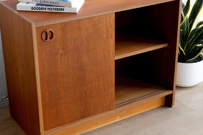 丹麥 柚木 雙門 滑門 邊櫃 OLDANMARK