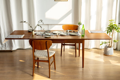 丹麥 柚木 抽拉式 延伸 餐桌 OLDANMARK