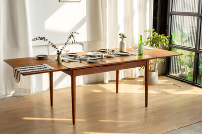 丹麥 柚木 抽拉式 延伸 餐桌 OLDANMARK