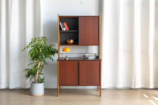 丹麥 柚木 分離式展示櫃 OLDANMARK
