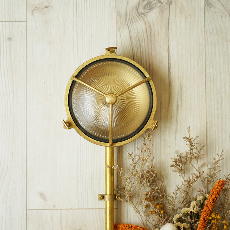 Brass round mesh wall light-02