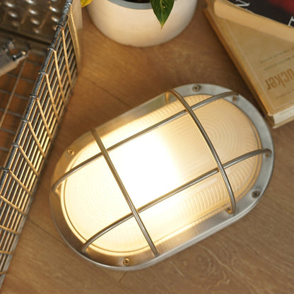 Stainless Steel Oval Lamp#Silver