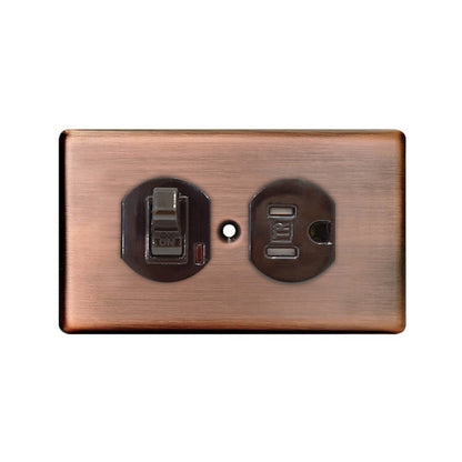 Metal series American copper switch socket