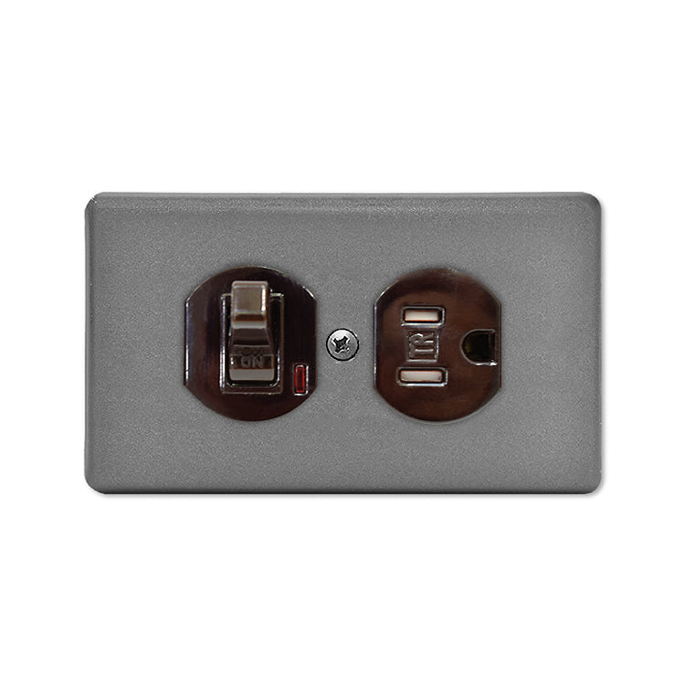 Metal series American copper switch socket