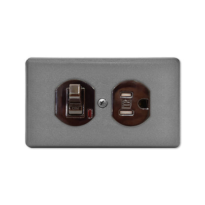 Metal series American copper switch socket