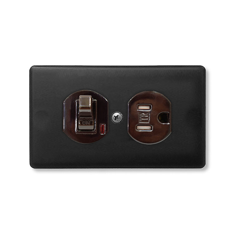 Metal series American copper switch socket