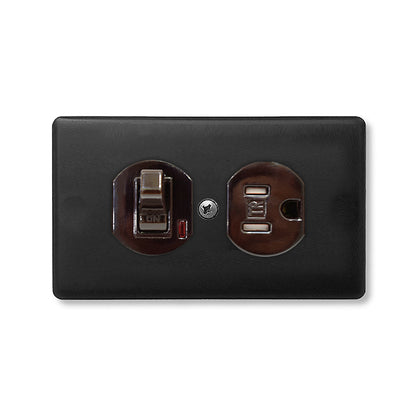 Metal series American copper switch socket