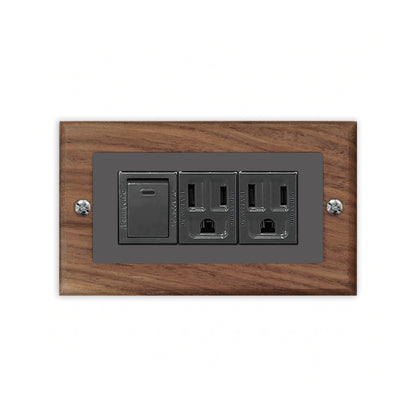 Solid walnut wood-thin frame-Japanese style panel 