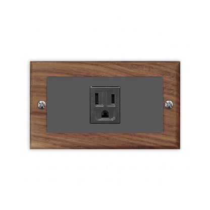 Solid walnut wood-thin frame-Japanese style panel 