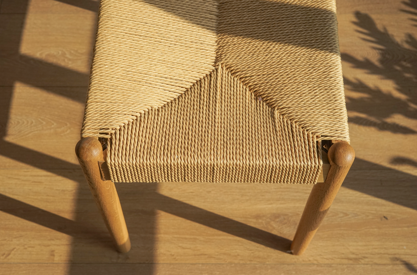 丹麥 橡木 紙纖編織長凳