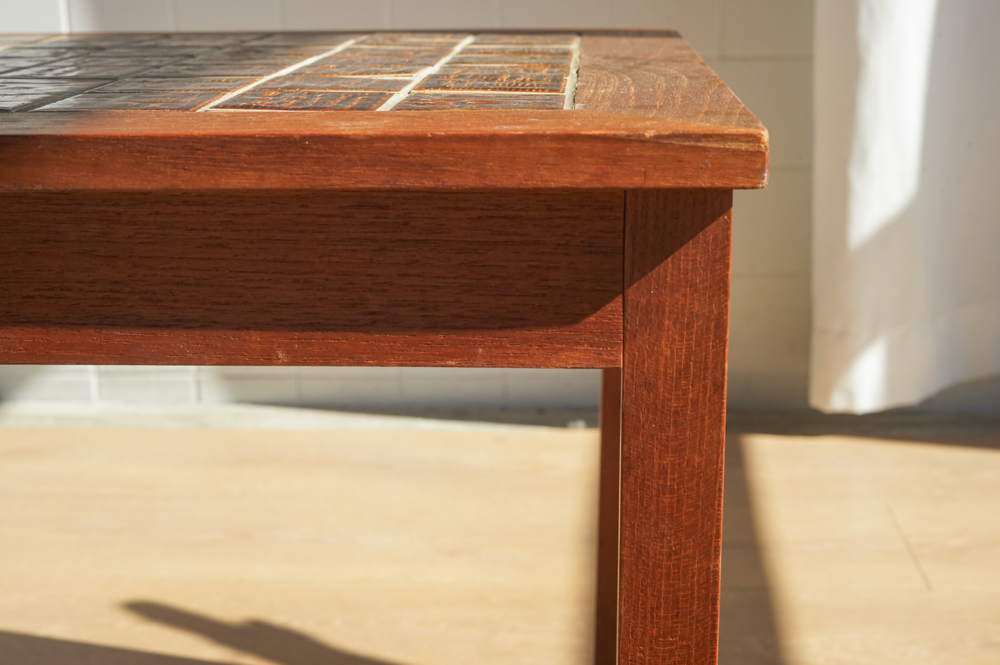 丹麥 柚木 磁磚小方桌