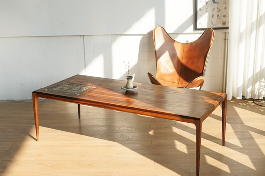 丹麥 玫瑰木 磁磚 典雅咖啡桌