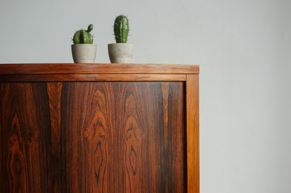 丹麥 玫瑰木 優雅圓弧 轉角櫃