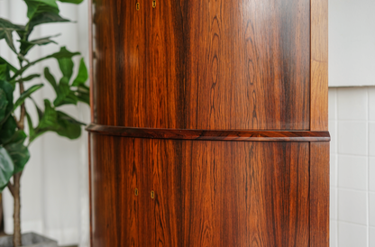 丹麥 玫瑰木 優雅圓弧 轉角櫃