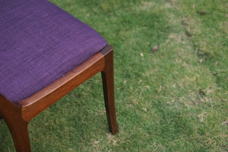 丹麥 橡木 紫色餐椅