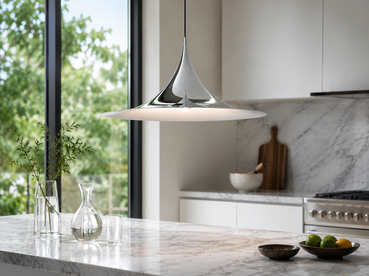 GUBI Semi Pendant Ø60 吊燈｜金色 / 銀色 OLDANMARK