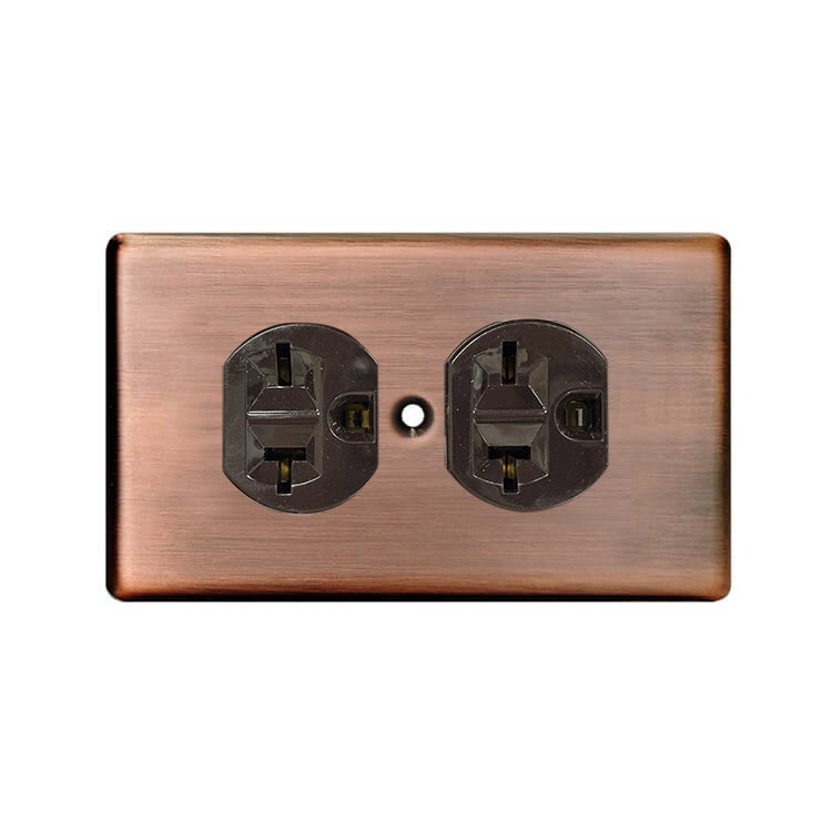Metal series American copper switch socket
