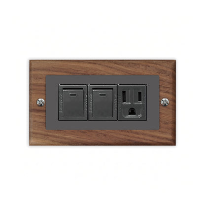 Solid walnut wood-thin frame-Japanese style panel 