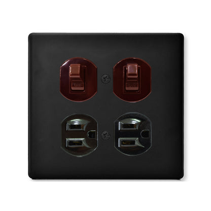 Metal series American copper switch socket