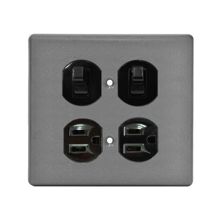 Metal series American copper switch socket