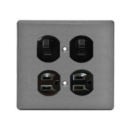 Metal series American copper switch socket