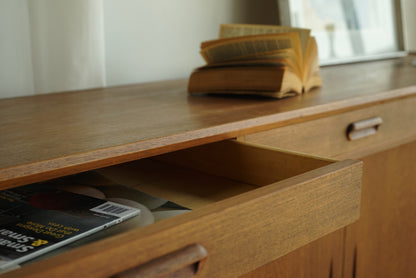 丹麥 柚木 四門 高腳 餐邊櫃