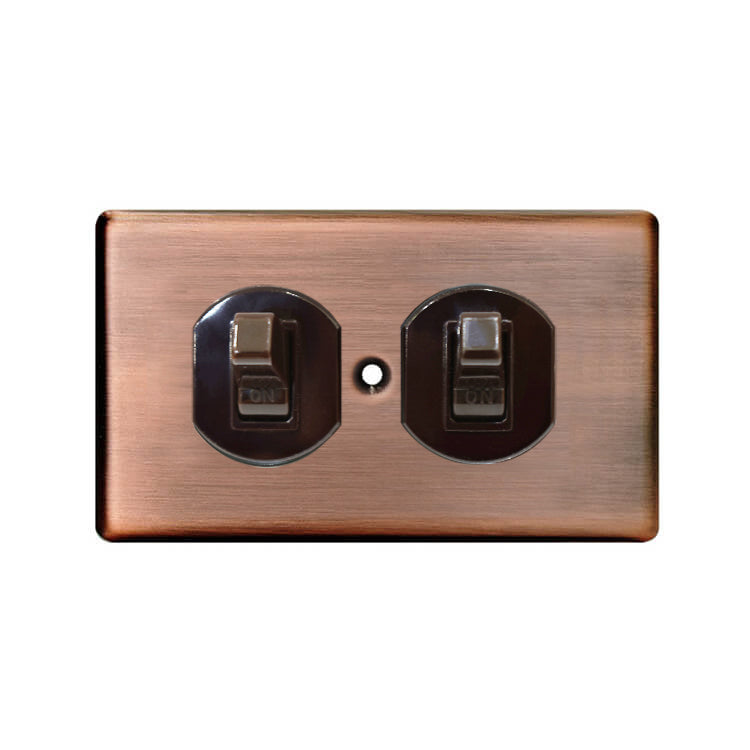 Metal series American copper switch socket