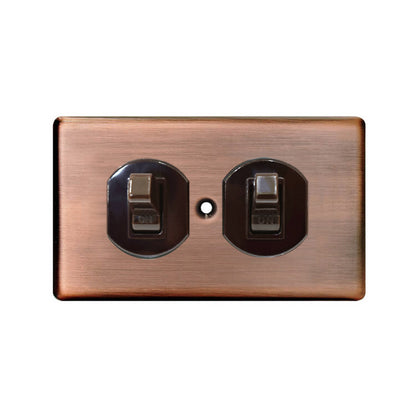 Metal series American copper switch socket