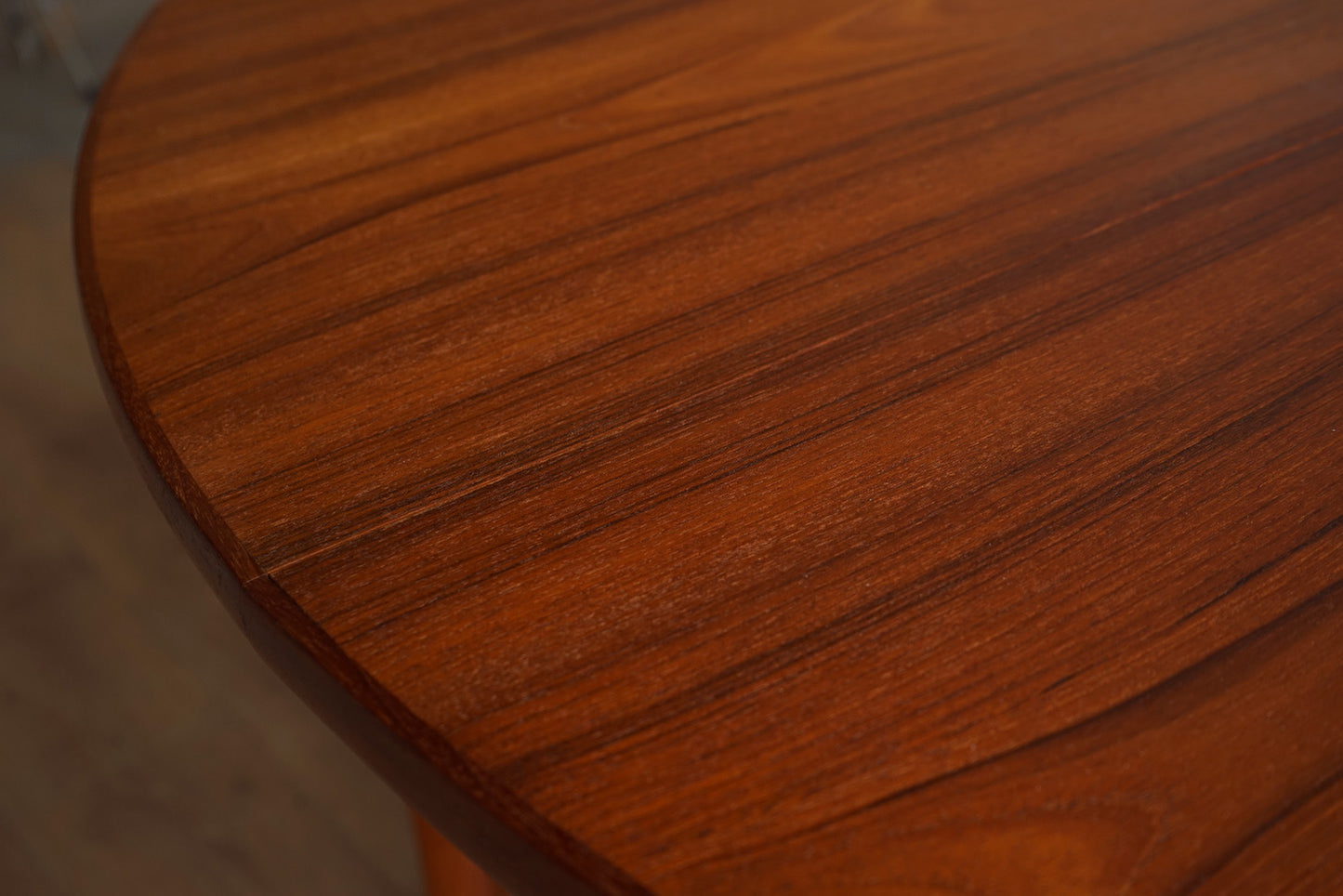 丹麥 柚木 圓形 蝴蝶延伸 餐桌