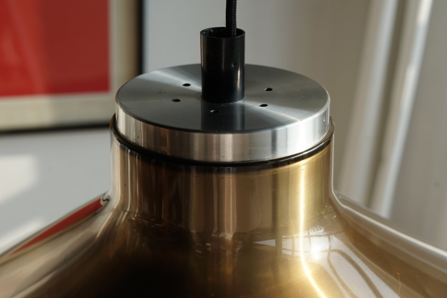 丹麥 琥珀 圓錐 太空風 吊燈