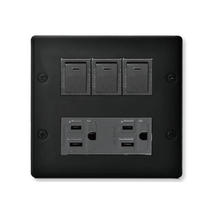 Matt black-Japanese style panel 