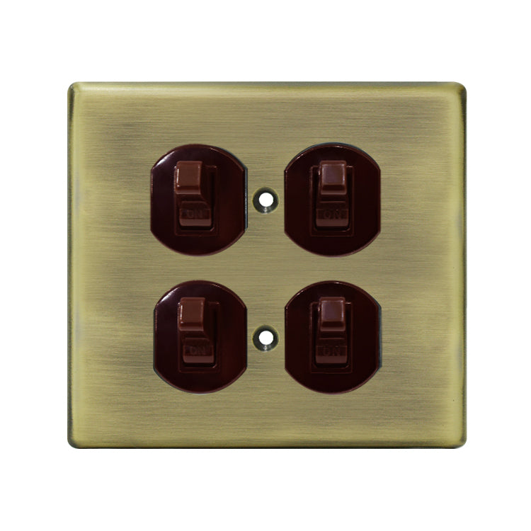 Metal series American copper switch socket